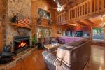 Great room with Wood-burning fireplace 